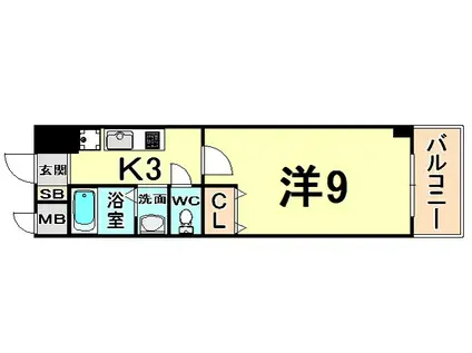 BLOOM LIFE TSUKAGUCHI(1K/3階)の間取り写真