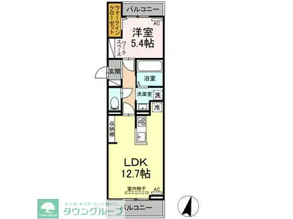 アンシャンテ中根(1LDK/2階)の間取り写真