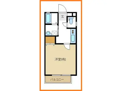 ホワイト・パレス・レターズ(1K/1階)の間取り写真