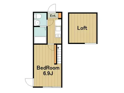 クアージ聖蹟桜ヶ丘(1K/1階)の間取り写真