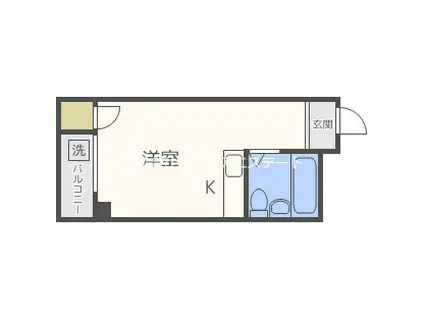 カルム加賀屋(1K/2階)の間取り写真