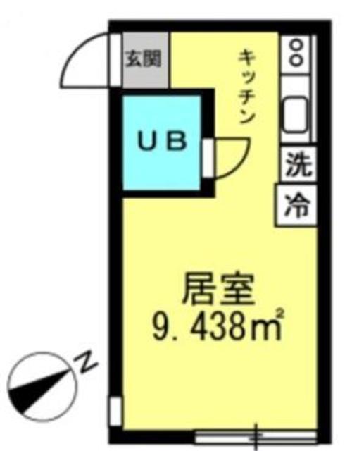 ミレーヌ南生田(ワンルーム/1階)の間取り写真