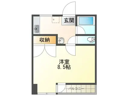 アークヒルズWATANABE11(1K/1階)の間取り写真