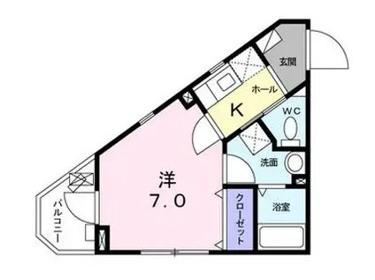 レガリアグレイス(1K/3階)の間取り写真