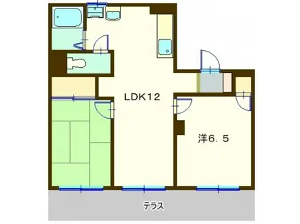 グリーンハイツ(2LDK/1階)の間取り写真