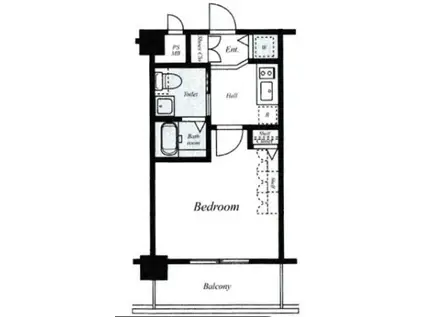 ブライズ大森東(1K/4階)の間取り写真