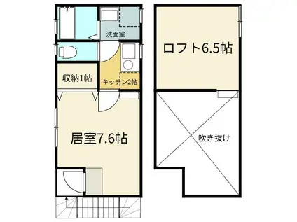 プレシャス門前仲町(1K/1階)の間取り写真