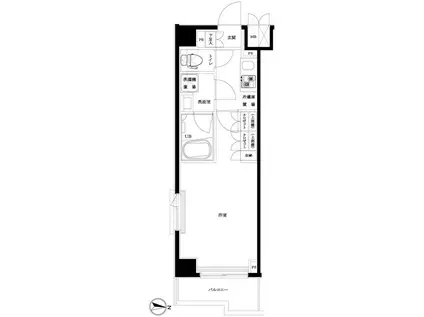 ルーブル川崎八番館(1K/4階)の間取り写真