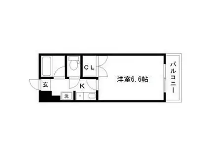 TS五輪ビル(1K/4階)の間取り写真