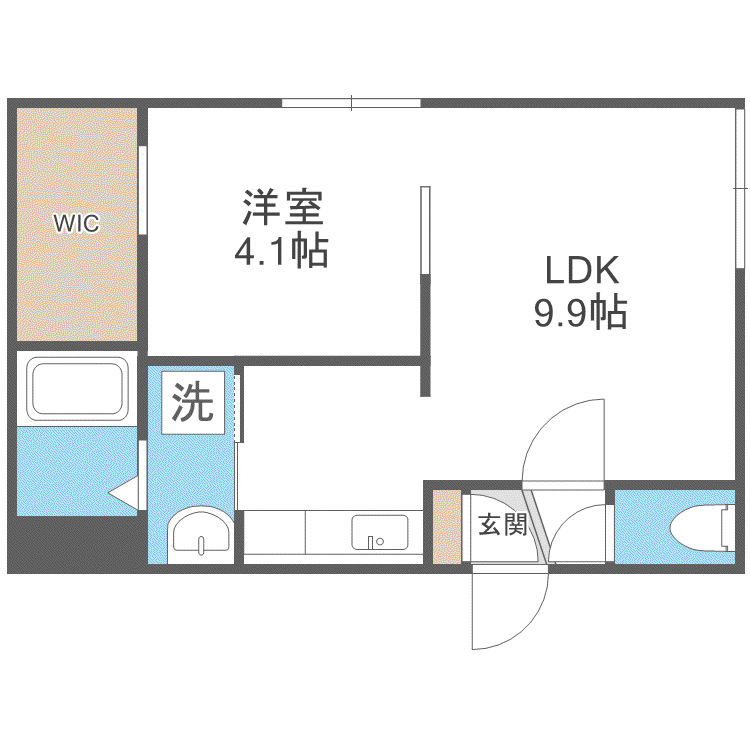 レラシオン(1LDK/5階)の間取り写真