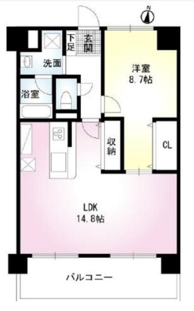 レジデンス フォンテーヌ(1LDK/3階)の間取り写真