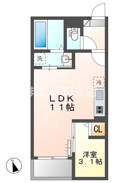 JACK SHIMOSHIGEHARAI(1LDK/2階)の間取り写真