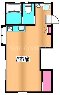 咸宜荘(ワンルーム/2階)の間取り写真