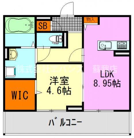 AALII I(1LDK/2階)の間取り写真