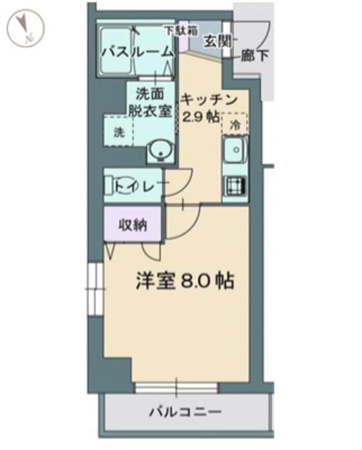 アビターレ平町(ワンルーム/1階)の間取り写真