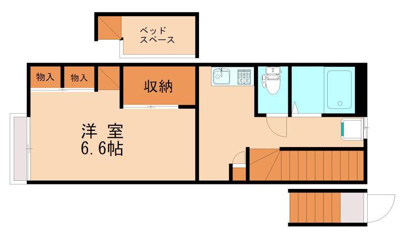 レオパレス松崎III(1K/2階)の間取り写真