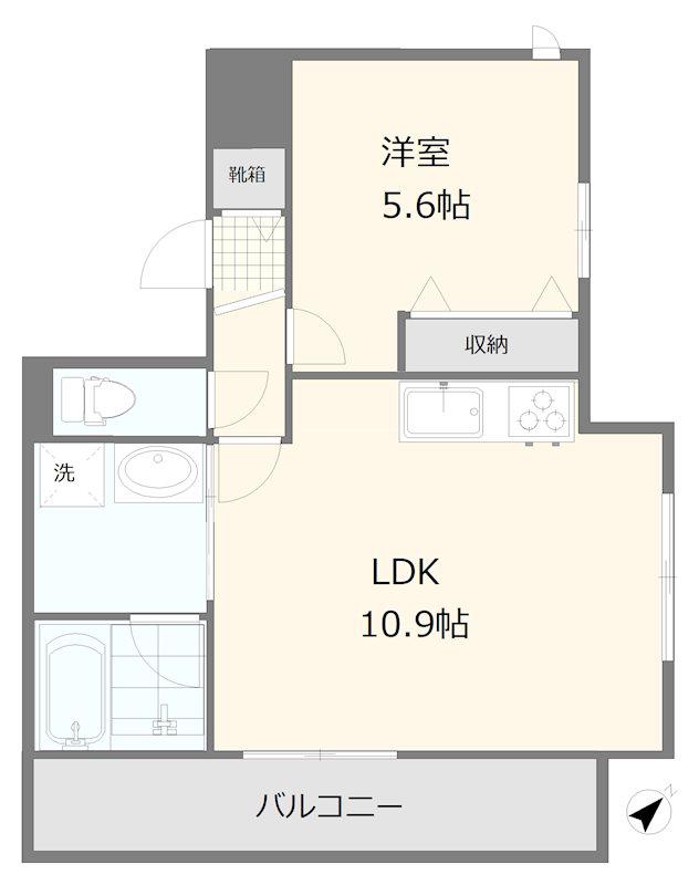 コスモス荻窪(1LDK/1階)の間取り写真