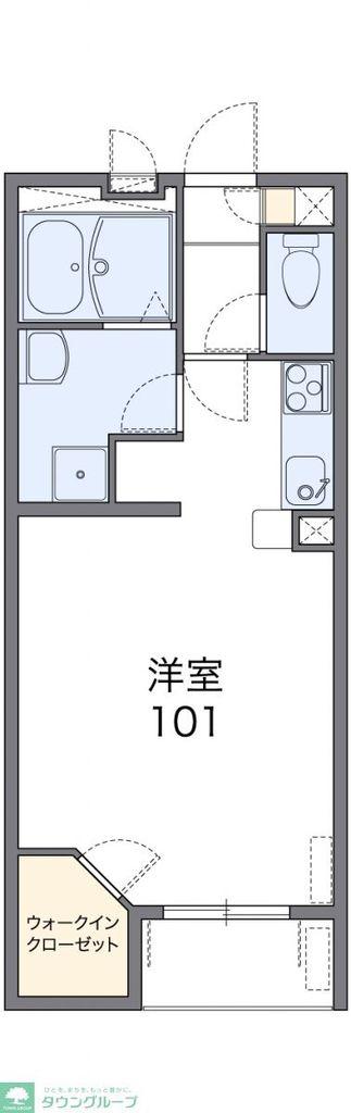 レオネクスト ホワイトバーチII(1K/1階)の間取り写真