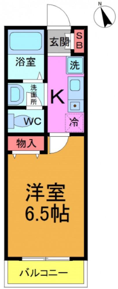 VINTO西船(1K/2階)の間取り写真