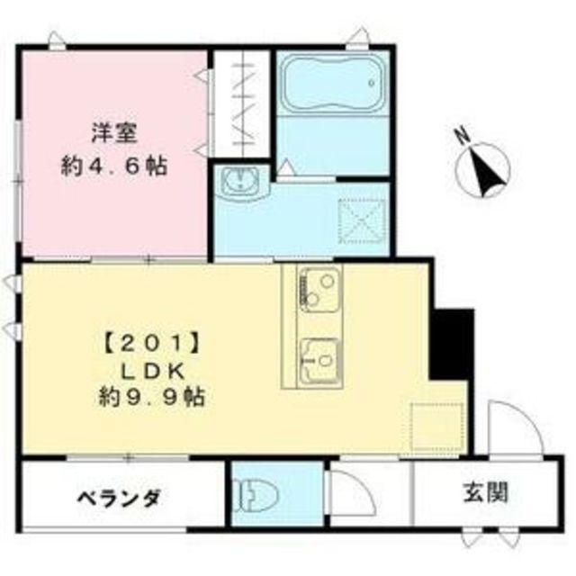 MAIKAI TEZUKAYAMA(1LDK/2階)の間取り写真
