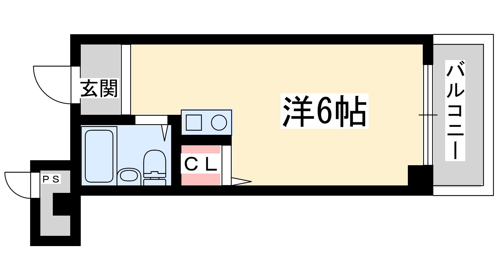 ベルメゾンエトワール(ワンルーム/4階)の間取り写真