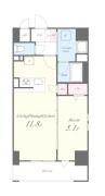 RESIDENCE OMIYA HIKAWASANDO(1LDK/4階)の間取り写真