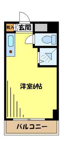 ST共立リライアンス四谷I(ワンルーム/5階)の間取り写真