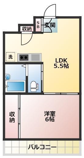 ニッポーホームズ(1DK/1階)の間取り写真