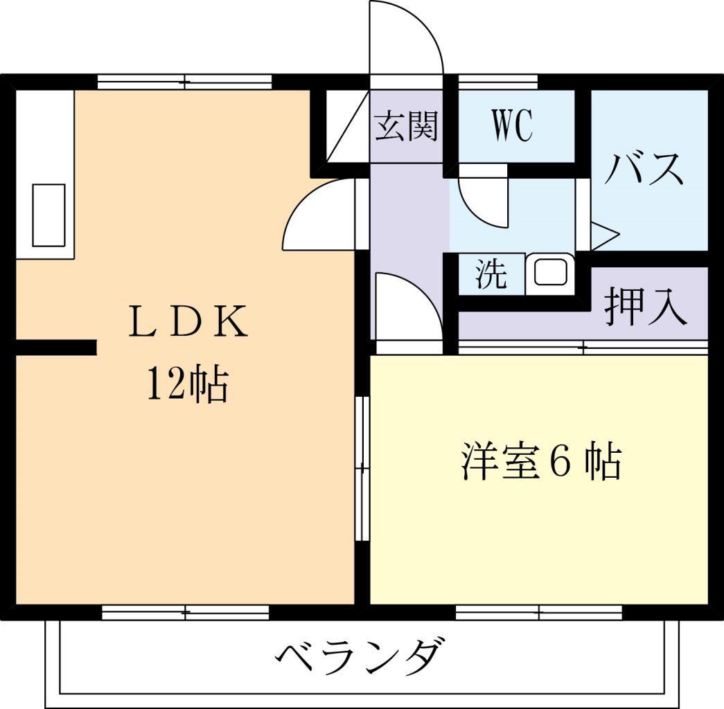 マイステージ25番館(1LDK/2階)の間取り写真