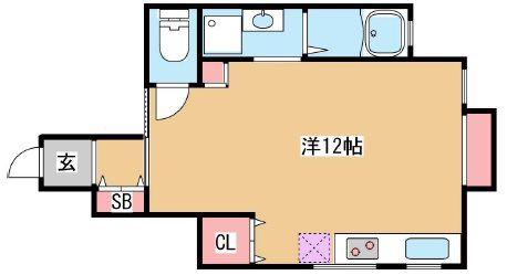 瀧山ビル(ワンルーム/1階)の間取り写真