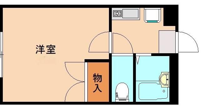 レオパレス伊都倶楽部(1K/1階)の間取り写真