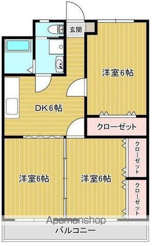 マンションM・K(3DK/3階)の間取り写真