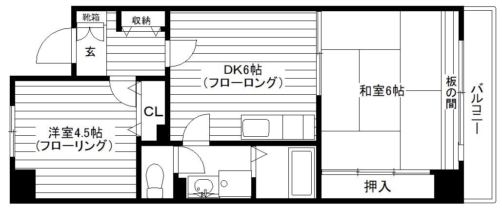 スタシオン曳舟(2DK/12階)の間取り写真