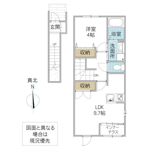 FRONT IS LAND I (1LDK/2階)の間取り写真