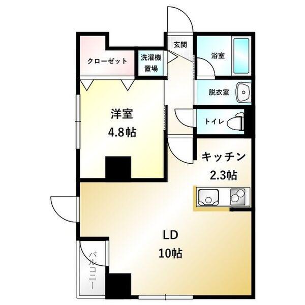 スティーブンジェラードハウス(1LDK/2階)の間取り写真