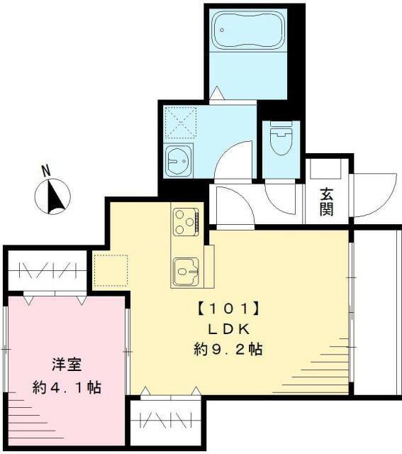 アネシス中野(1LDK/1階)の間取り写真