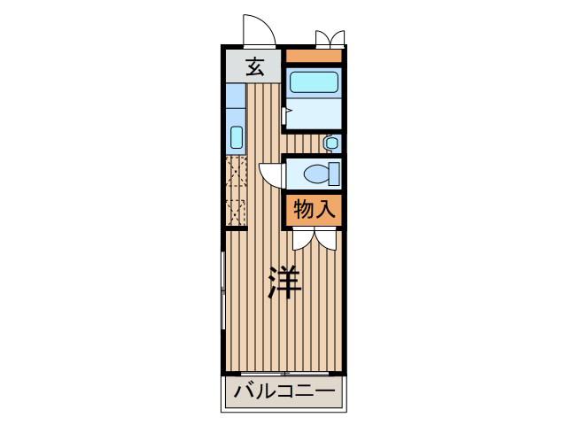 グレート・ラビ(ワンルーム/2階)の間取り写真