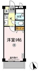 ニューエクセル三宅 F(1K/1階)の間取り写真