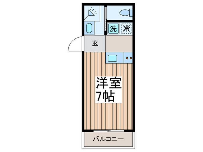 アルカーレ(ワンルーム/1階)の間取り写真