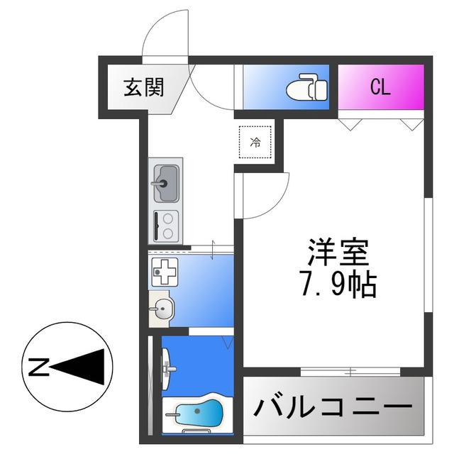 フジパレス平野郷III番館(1K/2階)の間取り写真