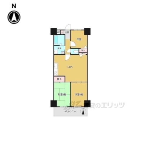 ライオンズマンション学園前(3LDK/3階)の間取り写真
