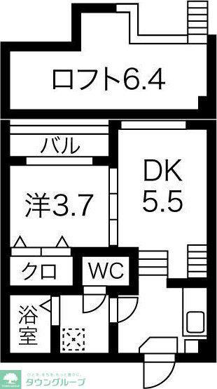 フエルサ(2K/2階)の間取り写真