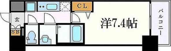 プレサンスジェネ新栄町駅前 葵(1K/14階)の間取り写真