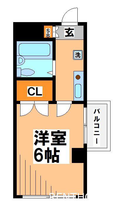 ハ-ベスト三上(1K/3階)の間取り写真