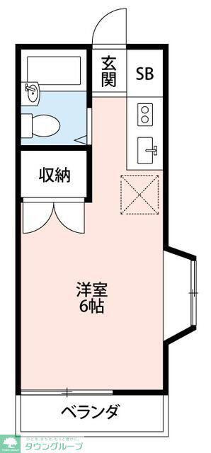 アリスマリオン(ワンルーム/1階)の間取り写真