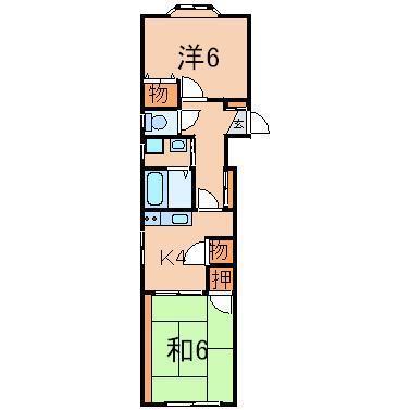 アーク108(2K/2階)の間取り写真