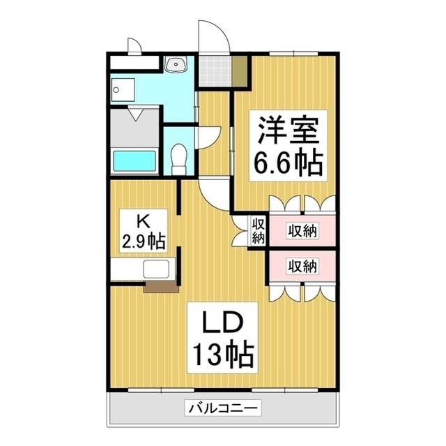 SUN COURT ITAYA A(1LDK/1階)の間取り写真