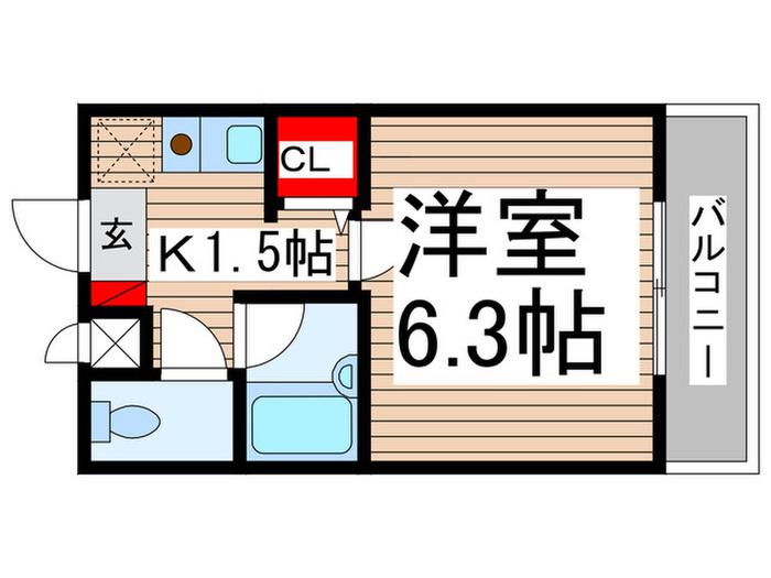 ガーデイニアガーデン(1K/4階)の間取り写真