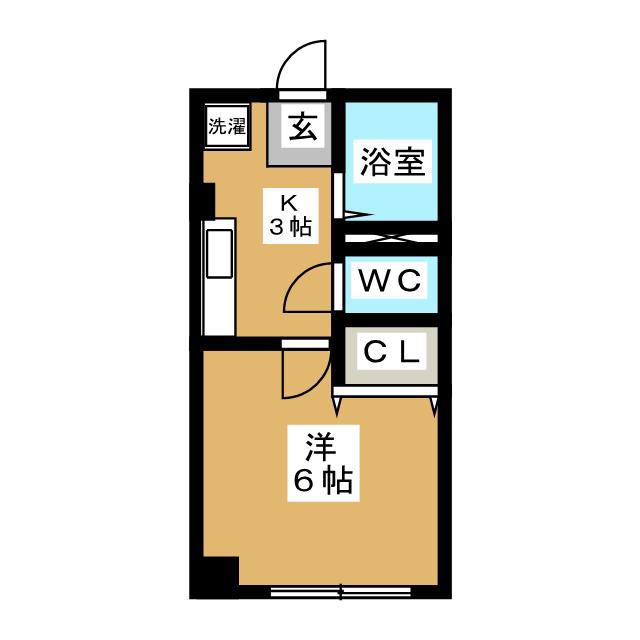フラワーガーデン鷹番(1K/3階)の間取り写真