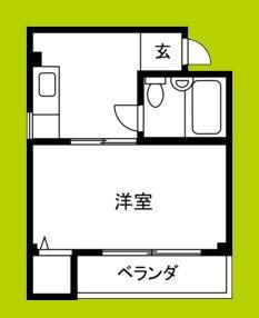 シルクロード勝山(1K/3階)の間取り写真